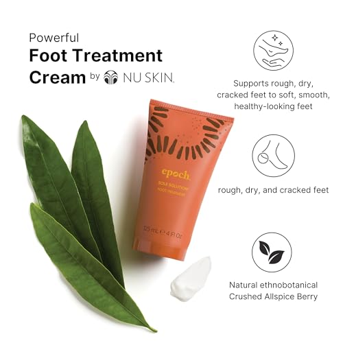 Nu Skin Epoch Sole Solution | Effective Foot Cream for Dry Cracked Heels and Feet | Foot Care with Urea Cream for Feet | Repair Foot Health | Moisturizer & Lotion for Clean Feet | 4 Fl Oz | 1 Pack