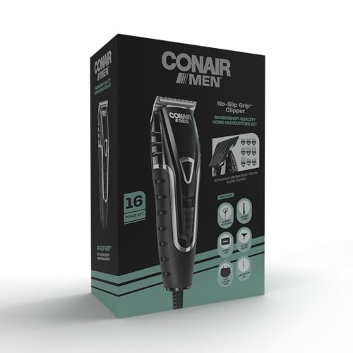 Conair Barber Haircut Clippers - Hair Trimmer - 16-Piece Haircut Kit