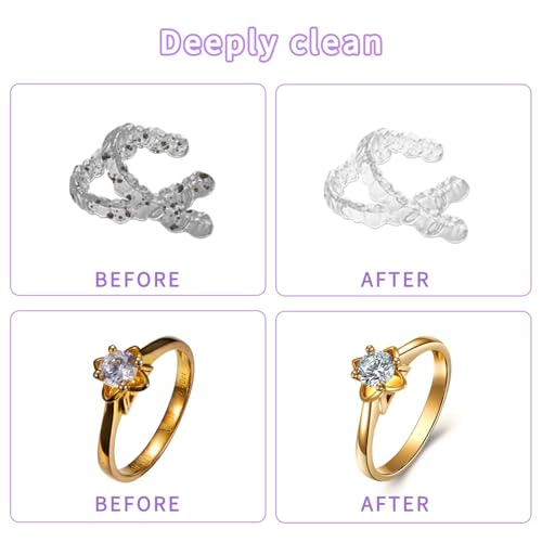 Portable Ultrasonic Retainer Cleaner 80mL,Cleans with just water,42kHz Mini Jewelry Cleaning Machine for all Dental Appliances,Jewelry,Diamonds,Aligner,Whitening Trays,Night Dental Mouth Guard