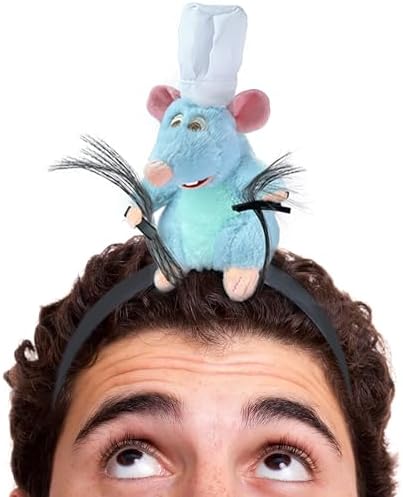 Rat Headband Clip Grabs Hair Rat Plush Toy Mouse Ears Stuffed Animal Costume Props Funny for Adults