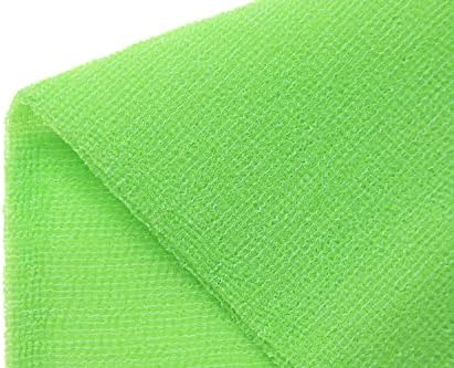 Extra Rough, Exfoliating Washcloth [Made in Japan] Exfoliating Towel Special Texture Makes Fluffy Foam Lather, Back Scrubber, Dead Skin Cell Remover [Loofah for Women and Men] (Green)