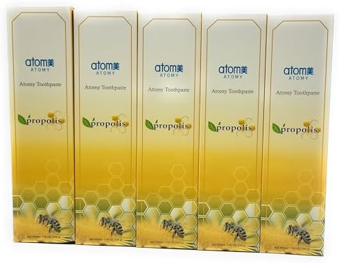 Atomy Toothpaste Natural Oral Care with Propolis & Green Tea Extract 5 x 200g