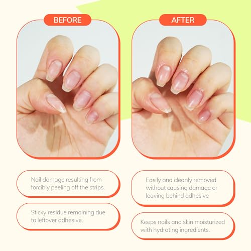 Got To Go Remover - Semi-Cured Gel Nail Strip Remover | Non-drying Hypoallergenic Solution | Gentle and Moisturizing Acetone Free Formula
