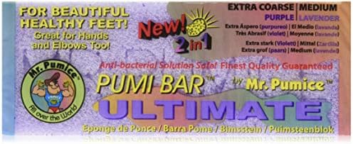 Mr. Pumice Ultimate PUMI Bar, 2-in-1 Callus Remover, Pedicure Stone & Ped File Scrubber for Smooth Feet and Heels, Dual-Grit (Medium + Coarse), 6 Pack