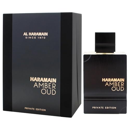 Al Haramain Amber Oud - Private Edition for Unisex - Arabian Perfume for Women and Men - Arabic Long Lasting Fragrance with Bergamot, Vanilla, Musk and Cedarwood - 2 oz EDP Spray