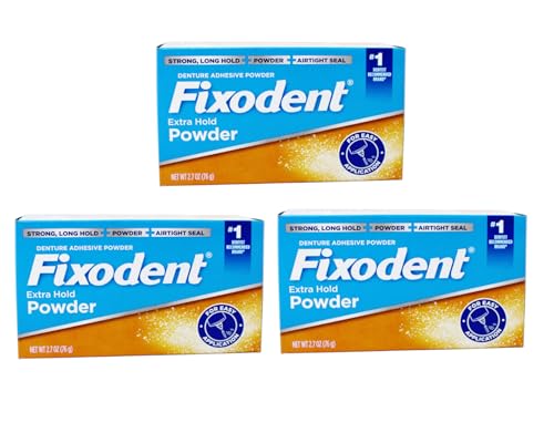 Fixodent Powder Extra Hold 2.7 Oz. (Pack of 3)