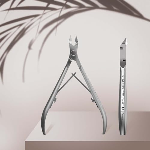 Staleks Pro Professional Cuticle Nippers SMART 10 – 7mm Blade Cuticle Trimmer Stainless Steel Ergonomic Grip Sharp & Durable Ideal for Manicure