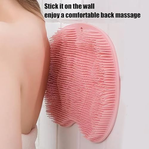 Silicone Shower Foot Scrubber Mat, 2025 New Silicone Foot Scrubber for Shower, Back Massage Pad with Suction Cups Non-Slip Exfoliating (Green,2)