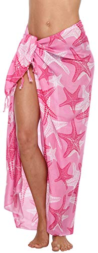 SHU-SHI Womens Beach Cover Up Sarong Swimsuit Cover-Up Pareo Coverups Print