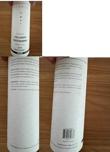 Creamy Collagen Bubble Bath Bombs with Oatmeal Milk Honey Essential Oils Luxurious Bath Gift Dry Skin Nourishment Indulge in A Blissful Bathing Spa