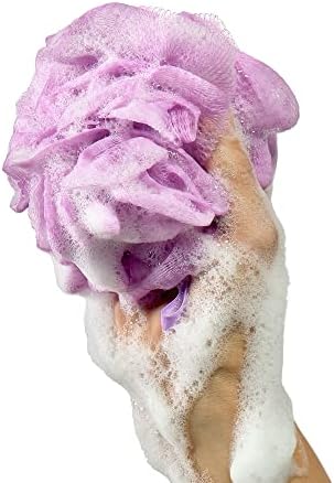 Bath Loofah Sponge Collection (8-Pack), Bath Shower Loofah Sponges - Mesh Pouf Shower Body Scrubber Exfoliators ((Orange, Purple, Black, White, Green, Pink, Blue, Purple))