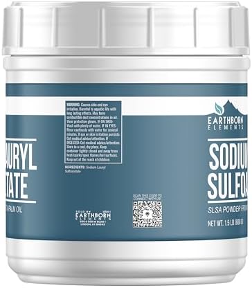 Earthborn Elements Sodium Lauryl Sulfoacetate (SLSA) (24 Ounce) Bath Bomb Additive, Gentle on Skin, Long-Lasting Foam & Bubbles