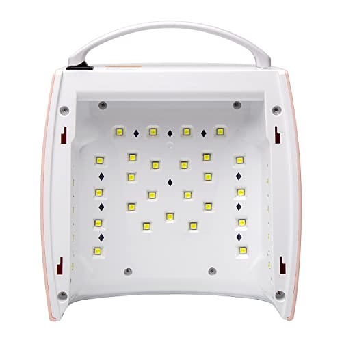 48W Rechargeable UV LED Nail Lamp,Cordless Professional Gel Nail Lights Nail Art Manicure Tools for Home and Salon (Pink)