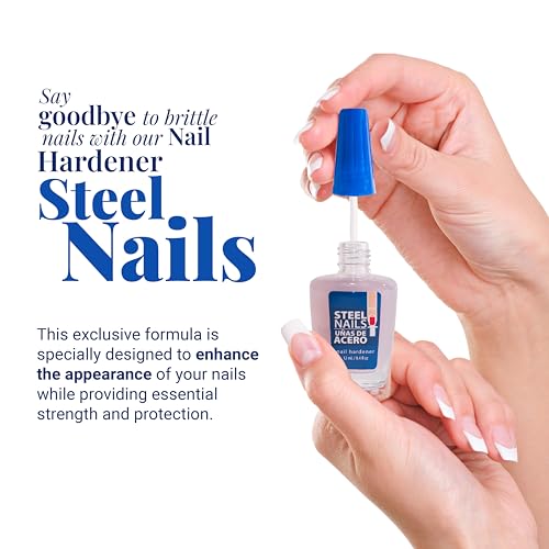 Steel Nails: Nail Strengthener & Clear Nail Polish for Damaged Nails, Hardener & Growth, Nail Repair, Keratin Treatment, Nail Growth Treatment – Hard as Nails with Extra Strength.