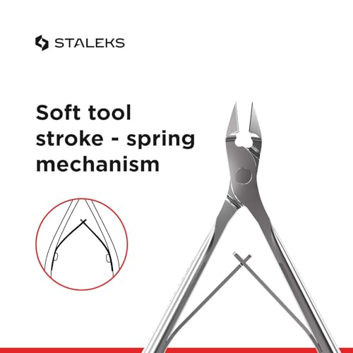 Staleks Classic Cuticle Nippers 10 – 8mm Blade Cuticle Trimmer Stainless Steel Ergonomic Grip Sharp & Durable Ideal for Manicure Home Use Only