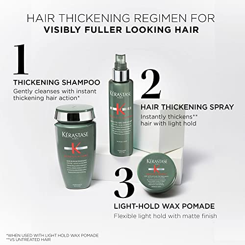 Kerastase Genesis Homme Bain De Force Shampoo For Men - Deep Cleansing & Hydrating, For Weakened Hair & Beard, 8.5 Fl Oz