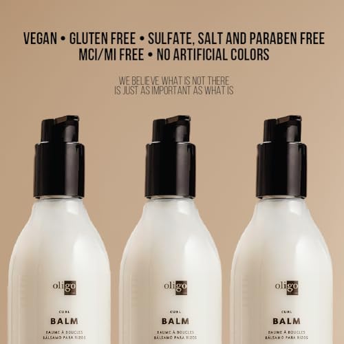 Oligo Professionnel - Calura Curl Balm - Defining Cream for wavy and curly hair - Curl enhancer - Sulfate & Paraben free - Control frizz with conditioning ingredients - 8.5oz