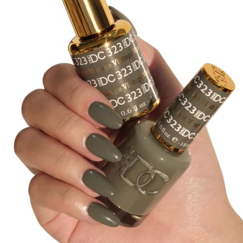 DND Gel Polish Set, Green Collection, UV/LED GelPolish and Air Dry Nail Lacquer, Matching Chip-Free Polish Duo, 0.5 Fl Oz Each