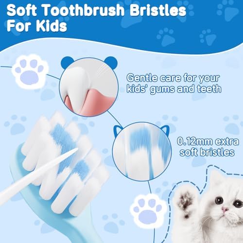 8 Pack Kids Toothbrushes Extra Soft Toddler Toothbrush 2-8 Years Children Manual Toothbrushes for Clean Teeth Cute Kid Toothbrushes Make Your Toddler Love Brushing Teeth