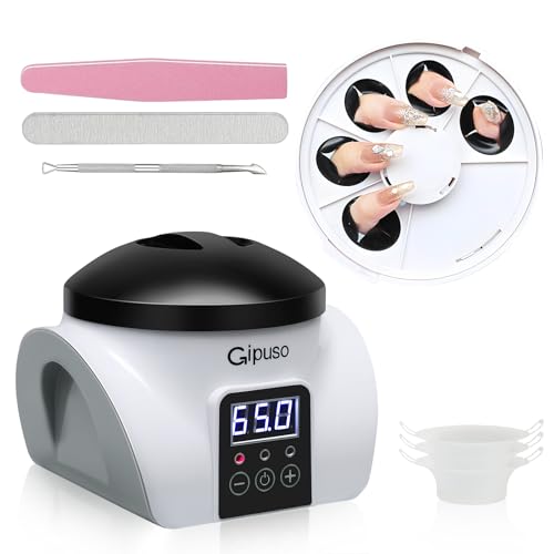 Electric Nail Soaking Bowl, Adjustable temperature，With temperature display，Gel Nail Polish Soak off Bowl, Acetone Soaking Bowl, 50% Faster Soaking, Soak & Steam Mode, Acrylic Nail Dip Powder Remover