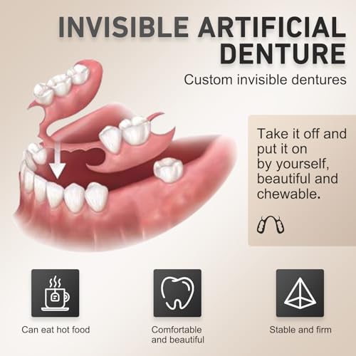 Custom Partial Dentures Removable Dentures, Portable Dental Prosthetics for Teeth (1 Tooth)