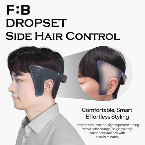 FORBEAUT DropSet, Men's Side Hair Press Tools for Down Perm with Air Hole Patent Technology, Scalp Care & Protection, Men's Hair Styler & Straightener for Grooming - Fast & Easy Styling