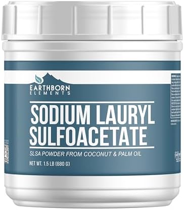 Earthborn Elements Sodium Lauryl Sulfoacetate (SLSA) (24 Ounce) Bath Bomb Additive, Gentle on Skin, Long-Lasting Foam & Bubbles