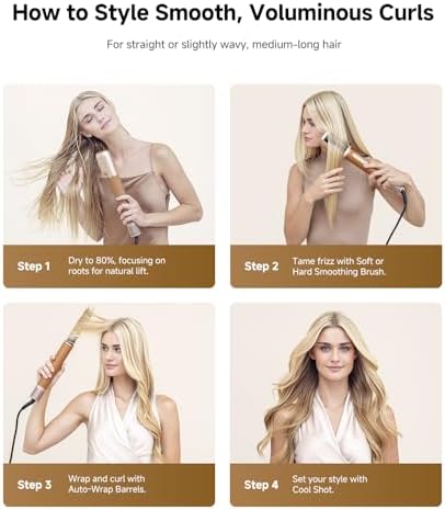 DREAME AirStyle Pro 7-in-1 Hair Styler & High Speed Dryer | Magnetic Attachments for Curling, Smoothing, Volumizing | Fast Drying, Frizz Control, Cool Shot | Luxury Leather Package