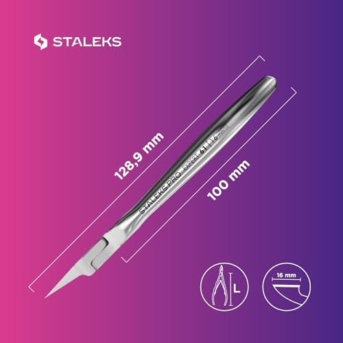 STALEKS PRO EXPERT Handmade 61 NE-61-16 High End Ingrown Nail Nippers 5.12 INCH 16 MM Made in Europe