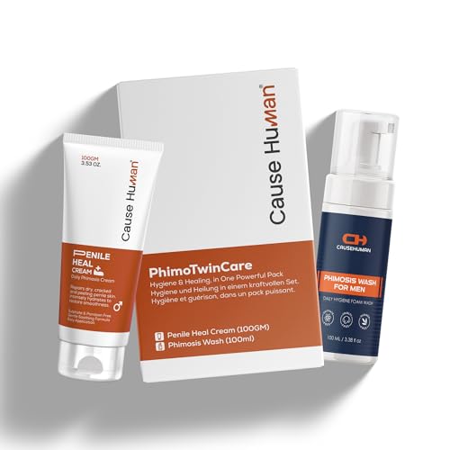 PhimoTwinCare – Penile Heal Cream (100g) + Phimosis Wash for Men (100ml) | Daily Use Combo | Steroid-Free & Gentle on Sensitive Skin