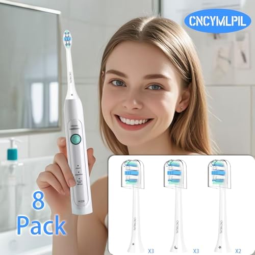 Replacement Toothbrush Heads for Philips Sonicare Replacement Heads, Electric Replacement Brush Head Compatible with Phillips Sonicare Electric Toothbrush, 8 Pack