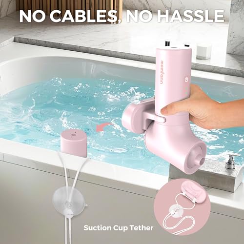 Bath Jets for Tub, Portable Jet Spa for Bathtub, Bubble/Jet Mode, 3-Level Adjustable, Bath Spa for Gifts for Women (Light Pink)