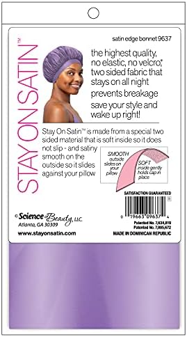 Stay On Satin Satin Edge Bonnet (Black)