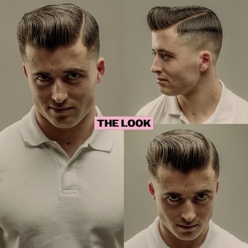 REUZEL Pink Grease Pomade, Strong All Day Hold, Oil-Based Styling Wax, Medium Shine and Flake Free, Easy To Wash Out, For All Hairstyles