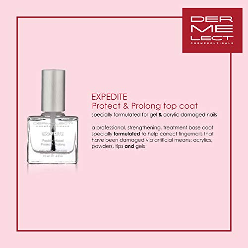 Dermelect Natural Nail Repair Kit for Nails - Anti Aging Nailcare with Peptides Glycolic Acid Sunflower Seed Oil Strengthening & Protective Treatment for Gel Acrylic Damage, Weak Nails 2 pc set