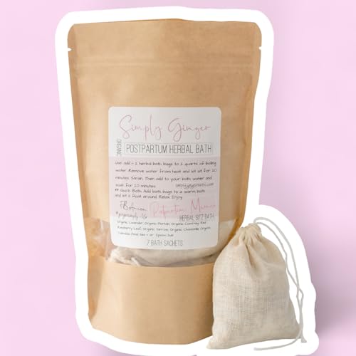 PostPartum Bath Tea Bags, Organic Herbs ll 7 Tea Sachets ll Sitz Bath ll Post Partum ll Herbal Bath ll Gifts For New Moms ll Soothing Herbal Sitz Bath ll Baby Shower Gifts