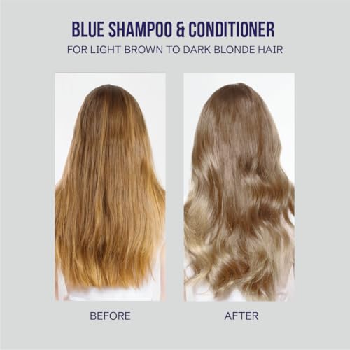 Oligo Professionnel - Blacklight Blue Shampoo & Conditioner for blondes - Sulfate-Free - Vegan - Eliminate brassy tones - Refresh Faded Highlights - Argan oil - Hydrating Formula - 8.5oz DUO BUNDLE