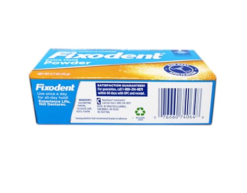 Fixodent Powder Extra Hold 2.7 Oz. (Pack of 3)