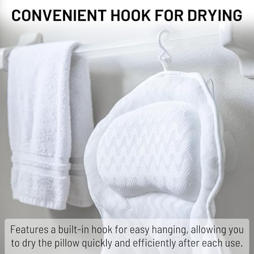 Sierra Concepts Bath Pillow Spa Bathtub Ergonomic for Tub, Neck, Head, Shoulder Pillows Support Cushion Headrest - Luxury Soft 3D Mesh + Strong Grip Suction Cups Soaking Large, Paradise