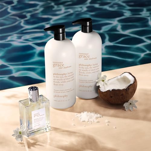 philosophy solar daydream eau de toilette - sweet & floral women's perfume - with notes of jasmine, coconut & saltwater - long lasting fragrance