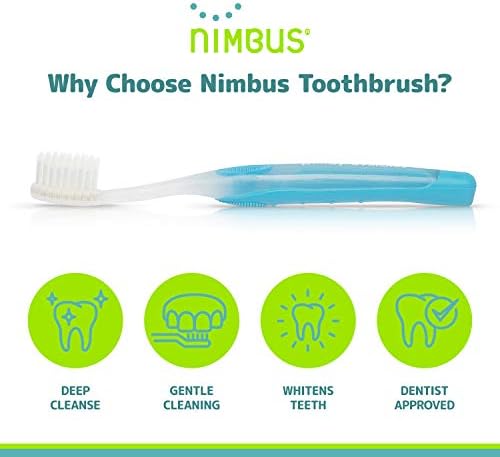 NIMBUS NIMBY Kid's Extra Soft Toothbrushes for Sensitive Teeth and Receding Gums, Periodontist Design Plaque Remover Travel Toothbrush, Individually Wrapped (4 Pack, Colors May Vary)