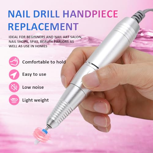 Nail Drill Handpiece Replacement,Nail Art Drill Handpiece Nail Drills Handle Machine Electric Acrylic Gel Nail Polishing Sanding Replacement Handle