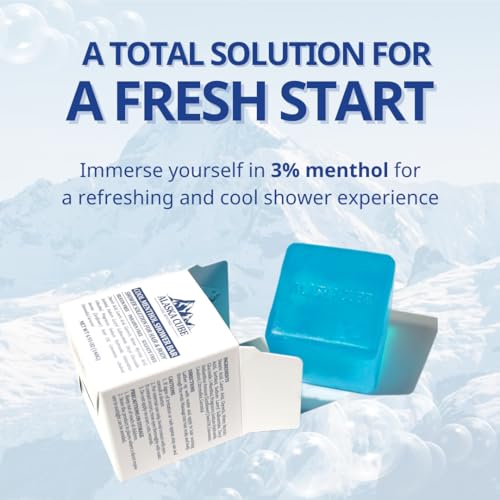 Cool Menthol Shower Bath Body Soap Bar Cleanser Refreshing Cooling Effect Rich Foam for Body (Pack of 3) | 3% Menthol | Body Wash, Shampoo for Men Women Bundle Value Set (Mint, Menthol)