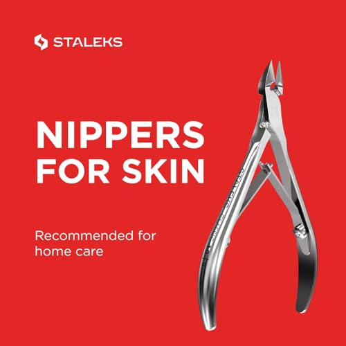 Staleks Classic Cuticle Nippers 10 – 8mm Blade Cuticle Trimmer Stainless Steel Ergonomic Grip Sharp & Durable Ideal for Manicure Home Use Only