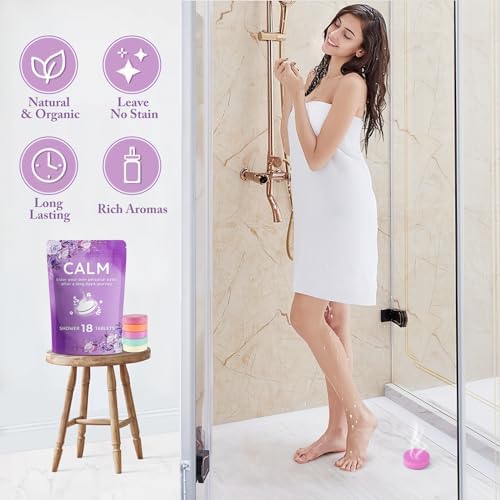 DeckTheHalls 18 Pack Shower Steamers - Mother's Day Presents - Shower Bombs with Lavender Mint Rose Coco Sea Grapefruit Natural Fragrance, Self Care & Relaxation Presents for Women and Men