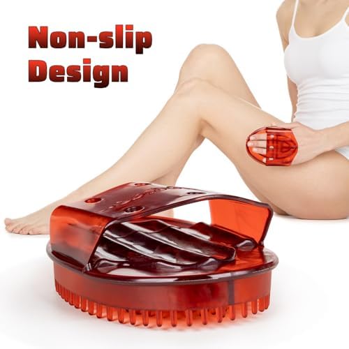 Meridian Pressure Brush, Cepillos Meridianos, 2Pcs Massage Brush for Full Body SPA Massager Relaxation (BrownRed (Without Essential Oils))