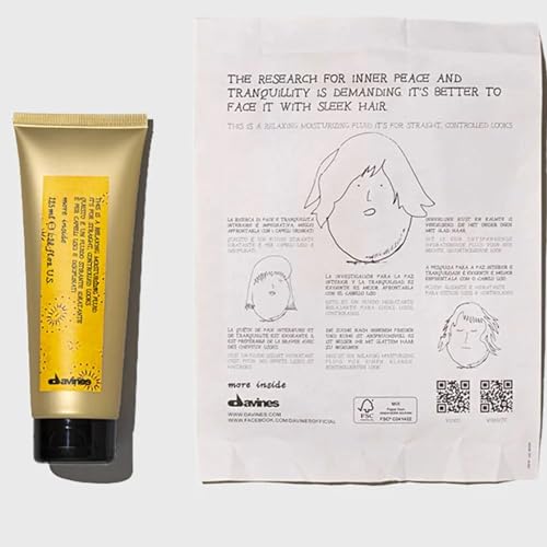 Davines This is a Relaxing Moisturizing Fluid, Heat Protection And Frizz Control For Sleek And Straight Styling, Moisturize With Humidity Control, 4.22 Fl. Oz.
