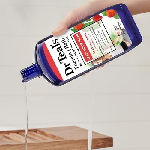 Dr Teal's Foaming Bath with Pure Epsom Salt, Ashwagandha, 34 fl oz (Pack of 4)