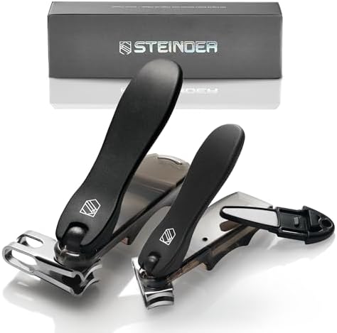 Nail Clippers, Steinder® Easy 360 Rotation Nail Clippers Set Made in Korea/cortauñas cortaúñas de Manos y pies/Gift for Men & Women Convenient Senior for Thick Toe Nail.