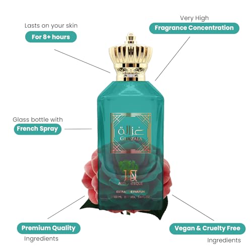 Ghazala - Perfumes for Women - Inspired by PDM's D.elina E.xclusif- 3.4 Fl Oz - Long Lasting - EDP, Turkish Rose, Peony, Musk, Petalia & Vanilla - Cruelty Free - 100ml